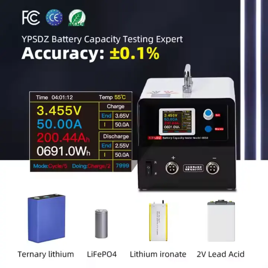 High Current 5V 50A Charge Discharge Detector YPSDZ-0550 Aging Load Analyzer Lithium Battery Capacity Tester