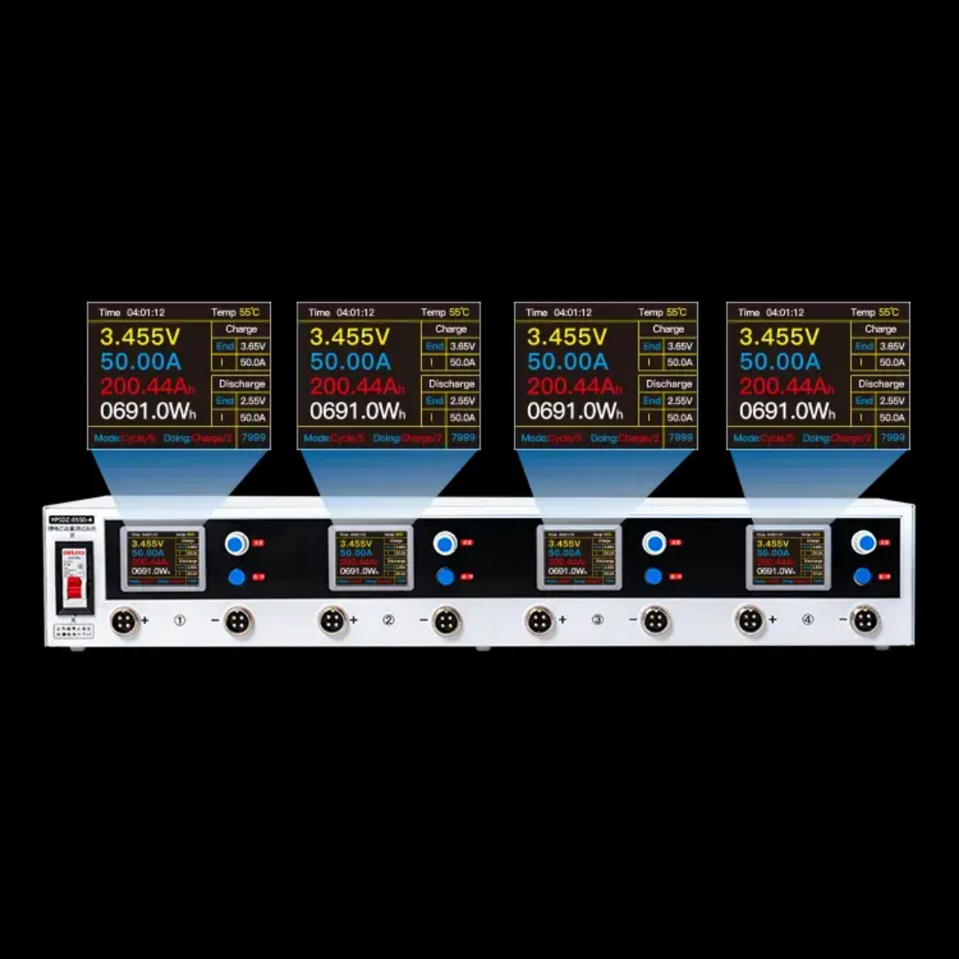 5v 50Amp 4 Channel Aging Load Capacity Tester for all Types Cells and Battery.