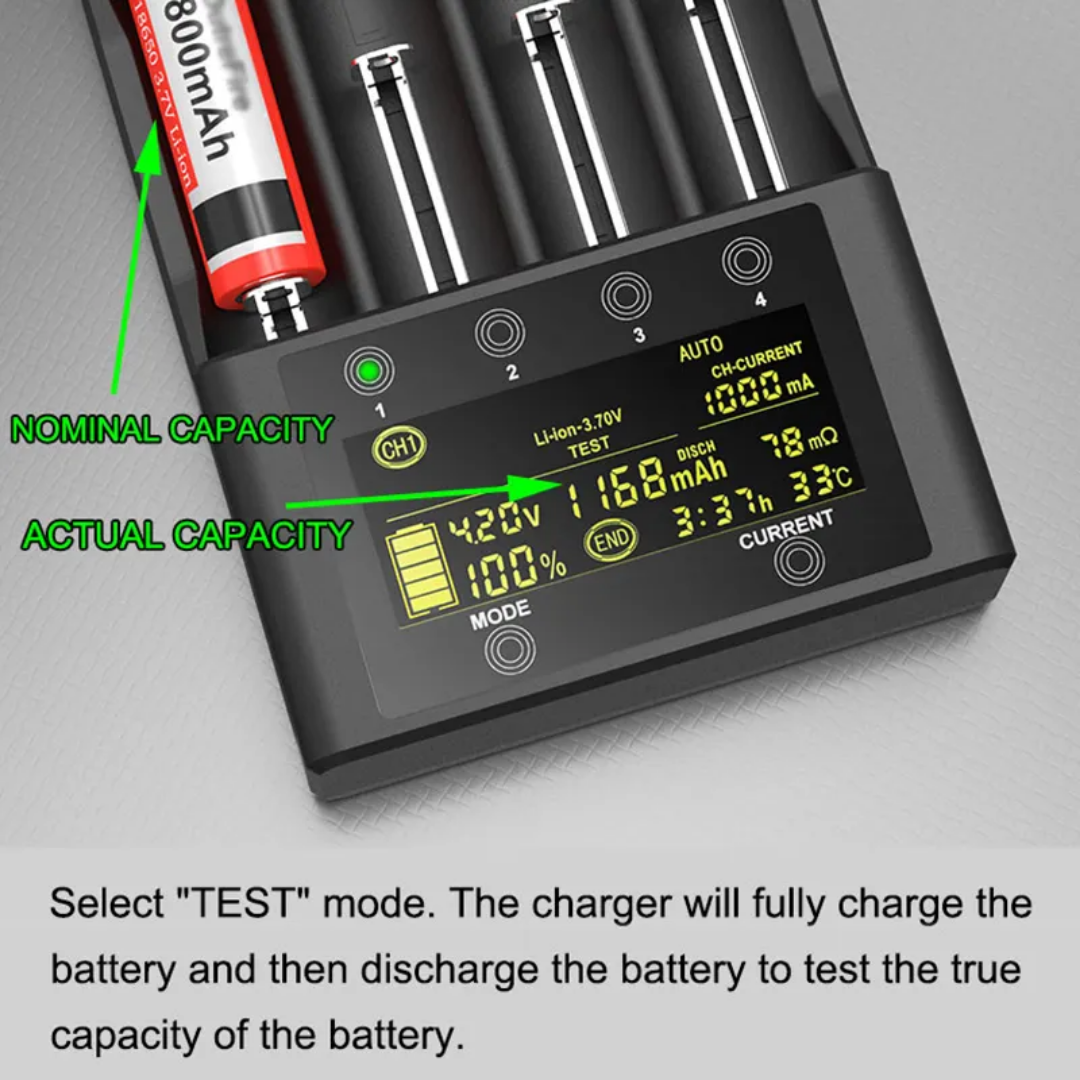 Intelligent Charger Test Battery Capacity for LiitoKala Lii-600 18650 26650 21700 26700 AA AAA Battery Charger