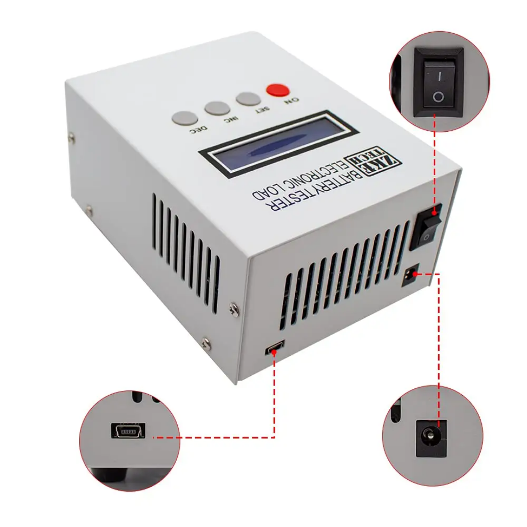 Zketech EBC-A20 5A Charger 20A Discharger 85W  Lithium Battery Capacity Analyzer Tester Diagnostic Tools