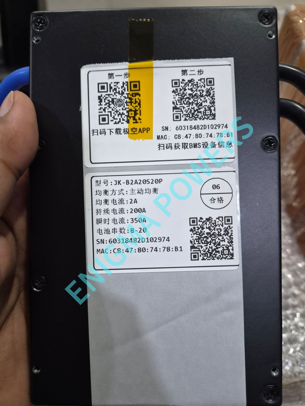JK 8-20s 200A @2A Active BMS