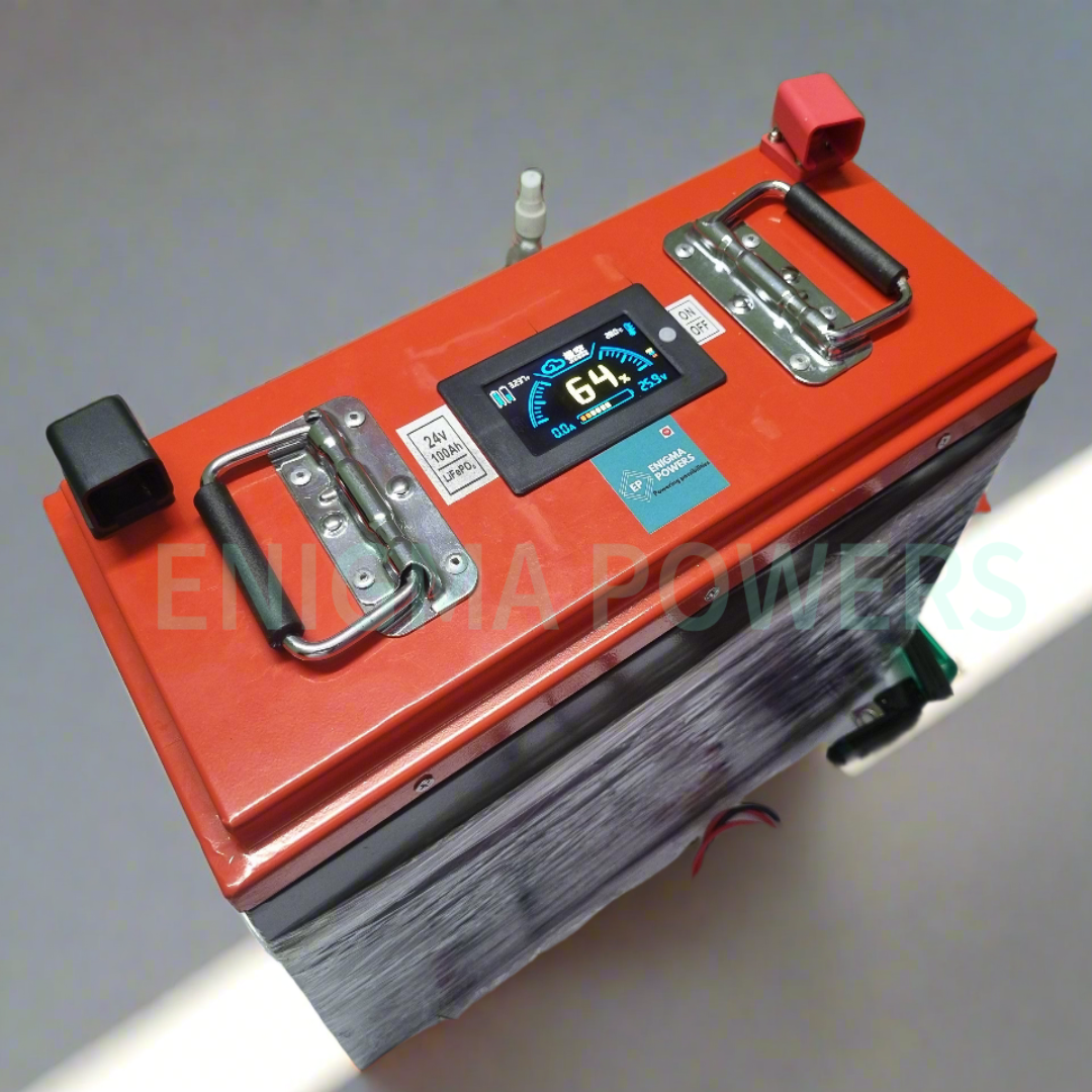 24v 100Ah Battery Pack with 3.2 inch display and 100A JK BMS with ESS terminal