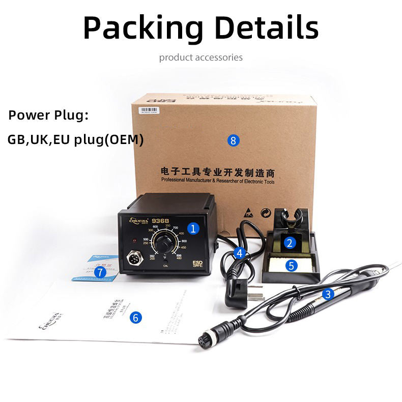 60W Anti-static Constant Temperature ESD 936 Soldering Station