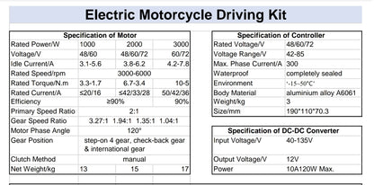 2000 Watt Electric Bike Conversion Kit (Battery Not Included)