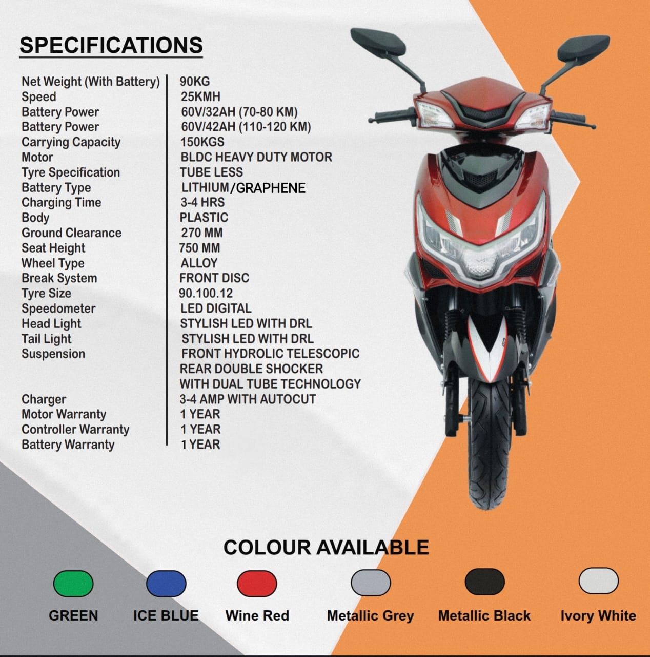 Electric Scooty 60v