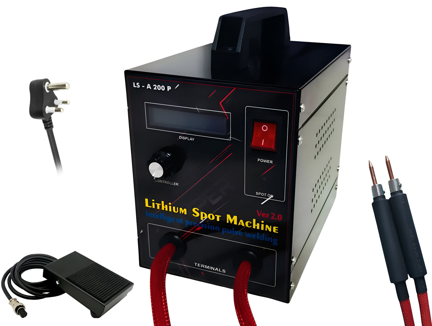 3.8KVA LS-A100 Portable Lithium Cell Spot Welding Machine for Battery Pack - Includes Double Pen and Pedal