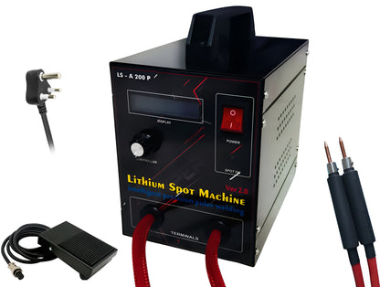 3.8KVA LS-A100 Portable Lithium Cell Spot Welding Machine for Battery Pack - Includes Double Pen and Pedal