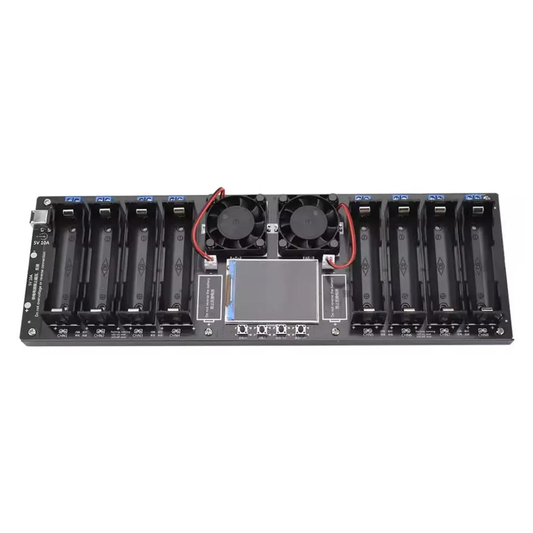 8 Channel 18650 Lithium Cell Capacity Tester. Cell Grading, Internal Resistance Tester Module Automatic Charging Discharging.
