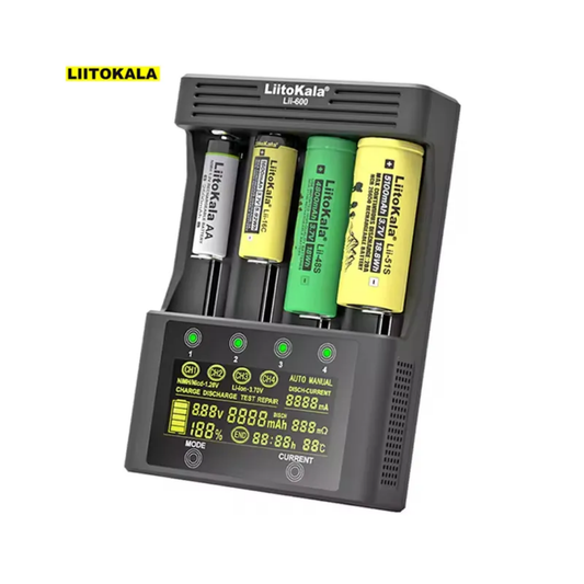 Intelligent Charger Test Battery Capacity for LiitoKala Lii-600 18650 26650 21700 26700 AA AAA Battery Charger
