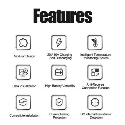DT50W 20-Channel Lithium Ion Battery Tester 5V 10A Charge & Discharge Balance Maintenance Equipment for Lithium Batteries