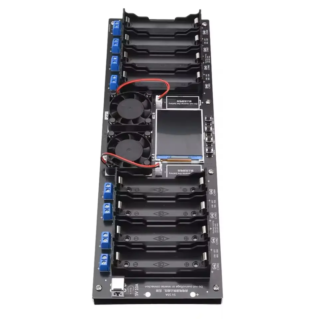 8 Channel 18650 Lithium Cell Capacity Tester. Cell Grading, Internal Resistance Tester Module Automatic Charging Discharging.