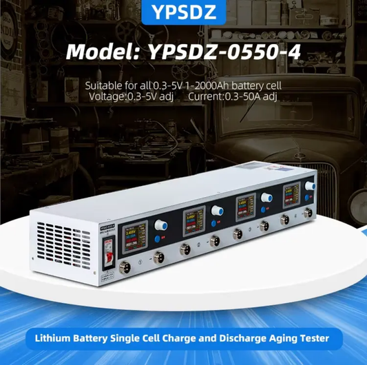 5v 50Amp 4 Channel Aging Load Capacity Tester for all Types Cells and Battery.