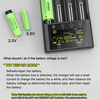 Intelligent Charger Test Battery Capacity for LiitoKala Lii-600 18650 26650 21700 26700 AA AAA Battery Charger