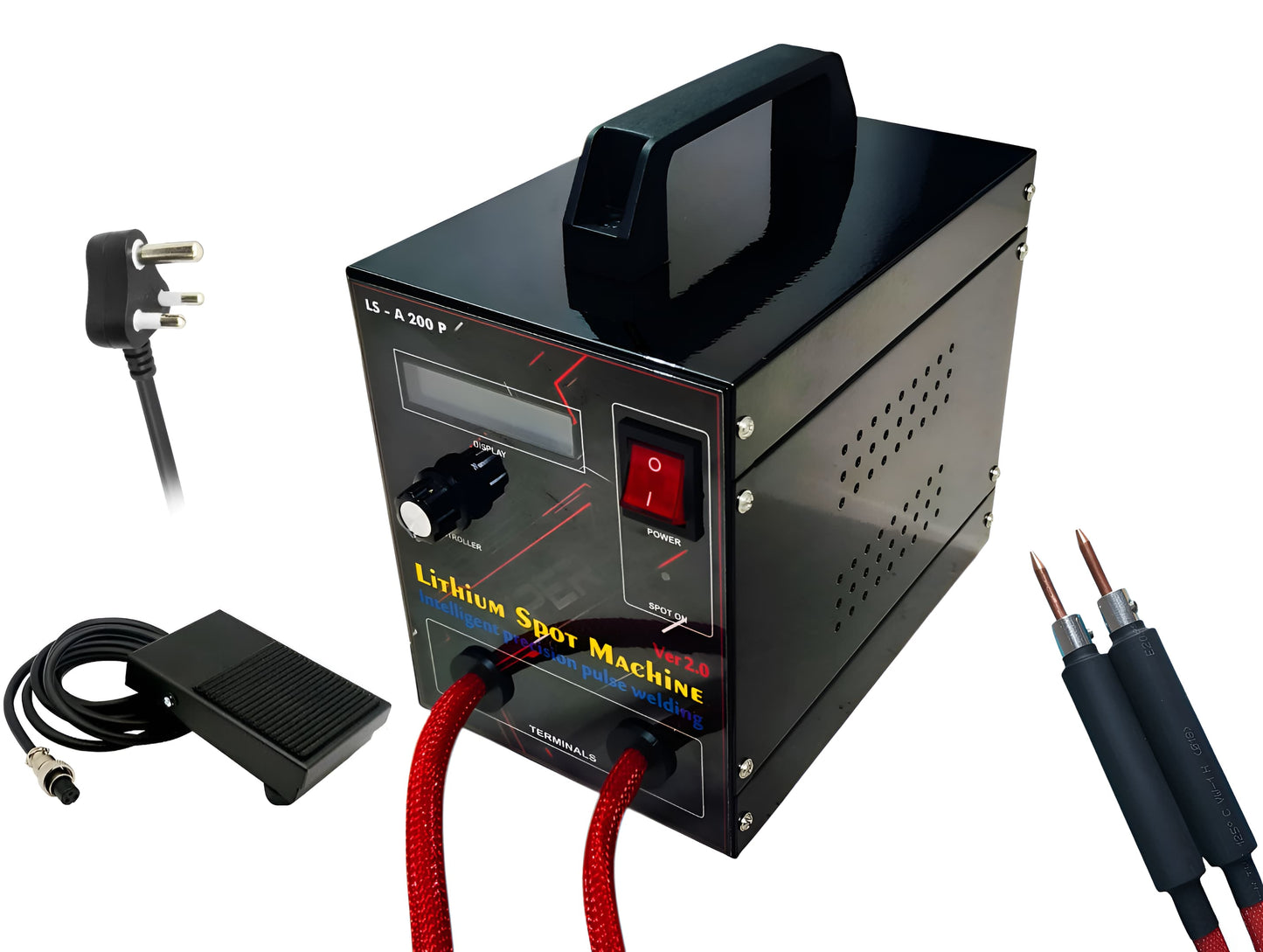 3.8KVA LS-A100 Portable Lithium Cell Spot Welding Machine for Battery Pack - Includes Double Pen and Pedal